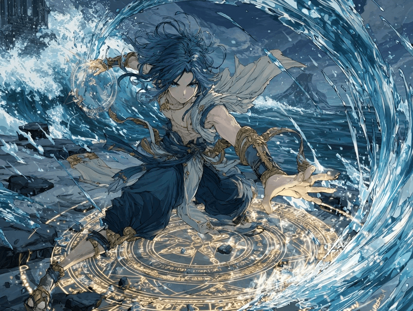 魔法使い☆「オリジナルイラスト絵画原画」 絵描きの魔法使い・リンディアーティカ Illustration by