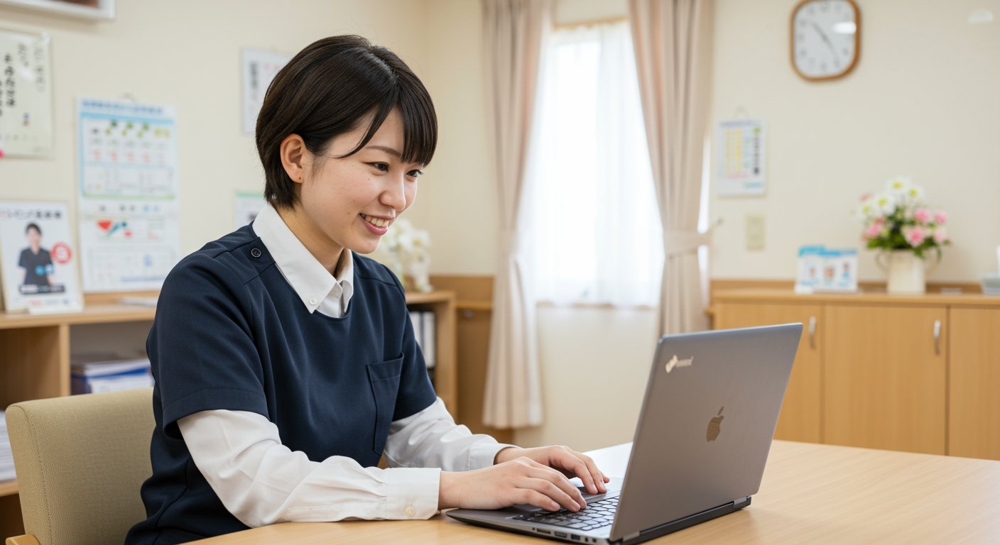 オンライン面接を行う採用担当者
