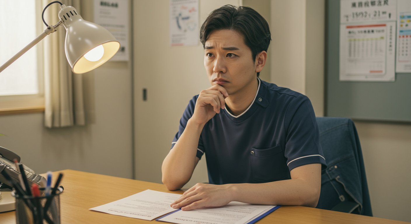 介護スタッフ採用に悩む施設長のイメージ