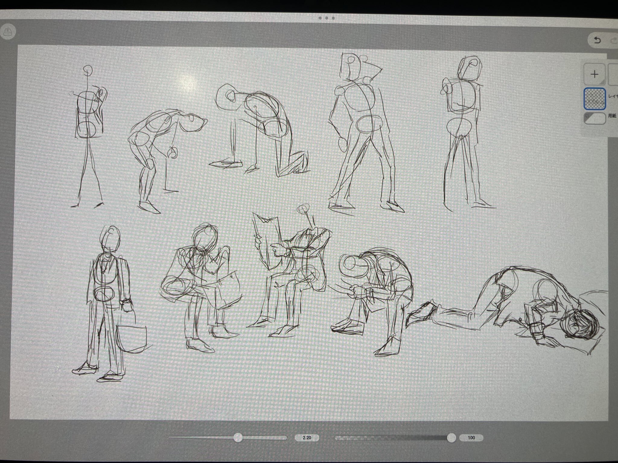 スケッチ　人物 リトルウィッチアカデミア 複製原画 キャラクターグッズ