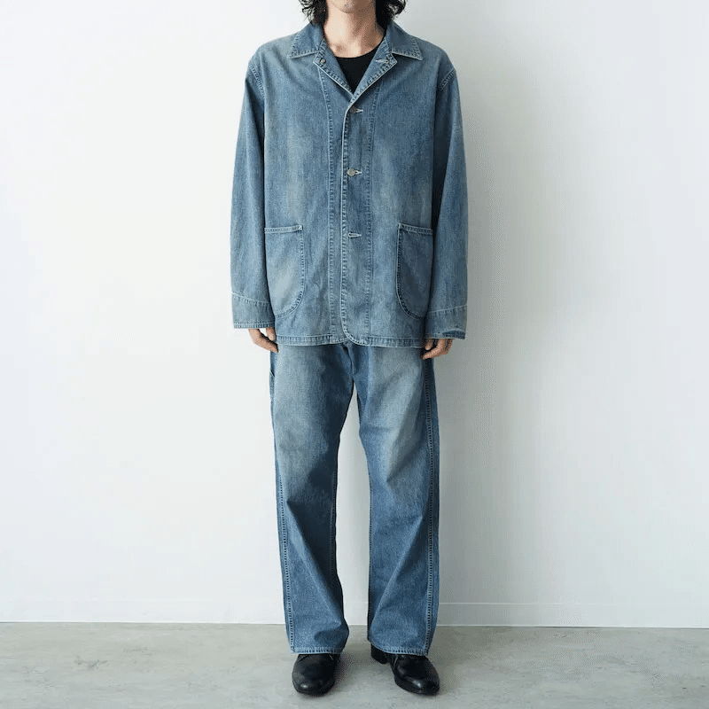 再入荷！！【ULTERIOR】FADED LIGHT DENIM COVERALL｜THIRTY' THIRTY'
