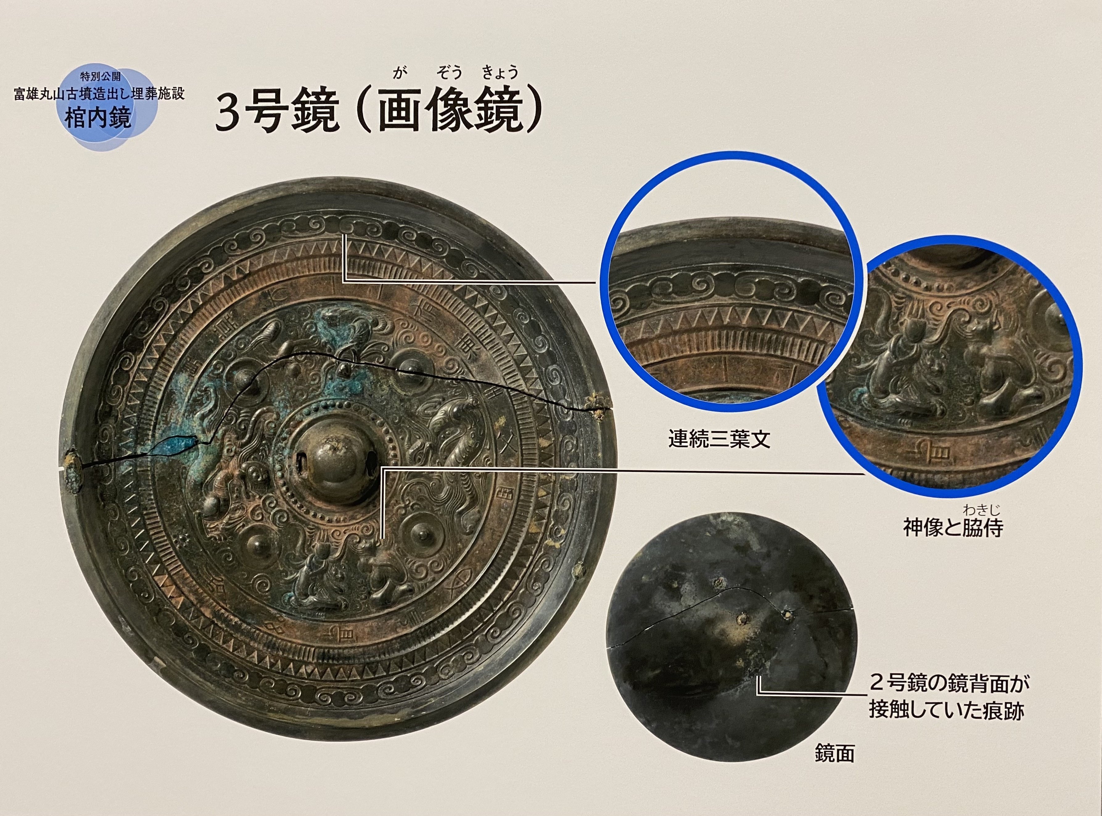 墳活19】 「富雄丸山古墳」銅鏡3面を見てきました（特別公開）｜高坂正澄