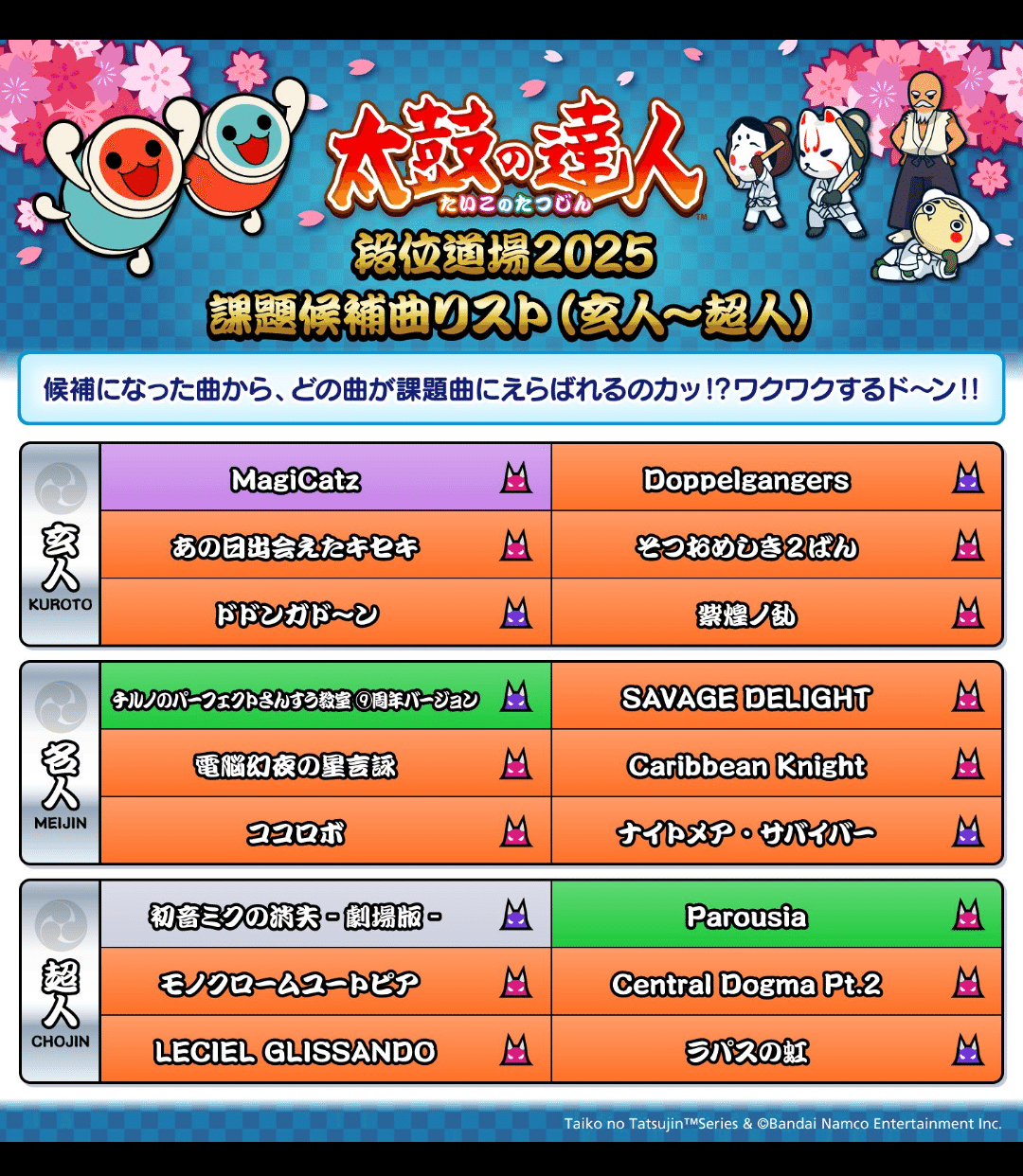 段位道場2025玄人候補曲発表！ヤツだけはやめてくれ！！｜しー