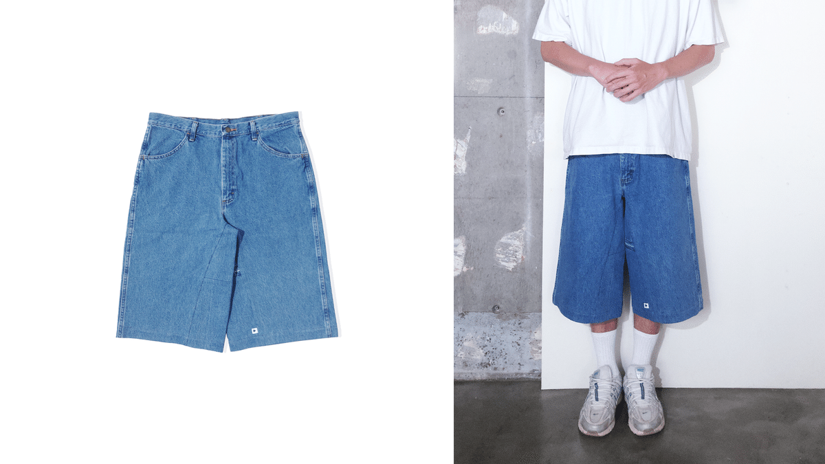 リメイク　バギーデニムショーツ tinkerend ジーンズ 「ユニセックス」Vintage Buggy Denim