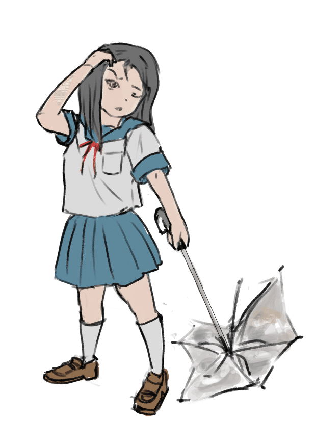 JustKeepDrawing#059 雨降られ｜cubokta