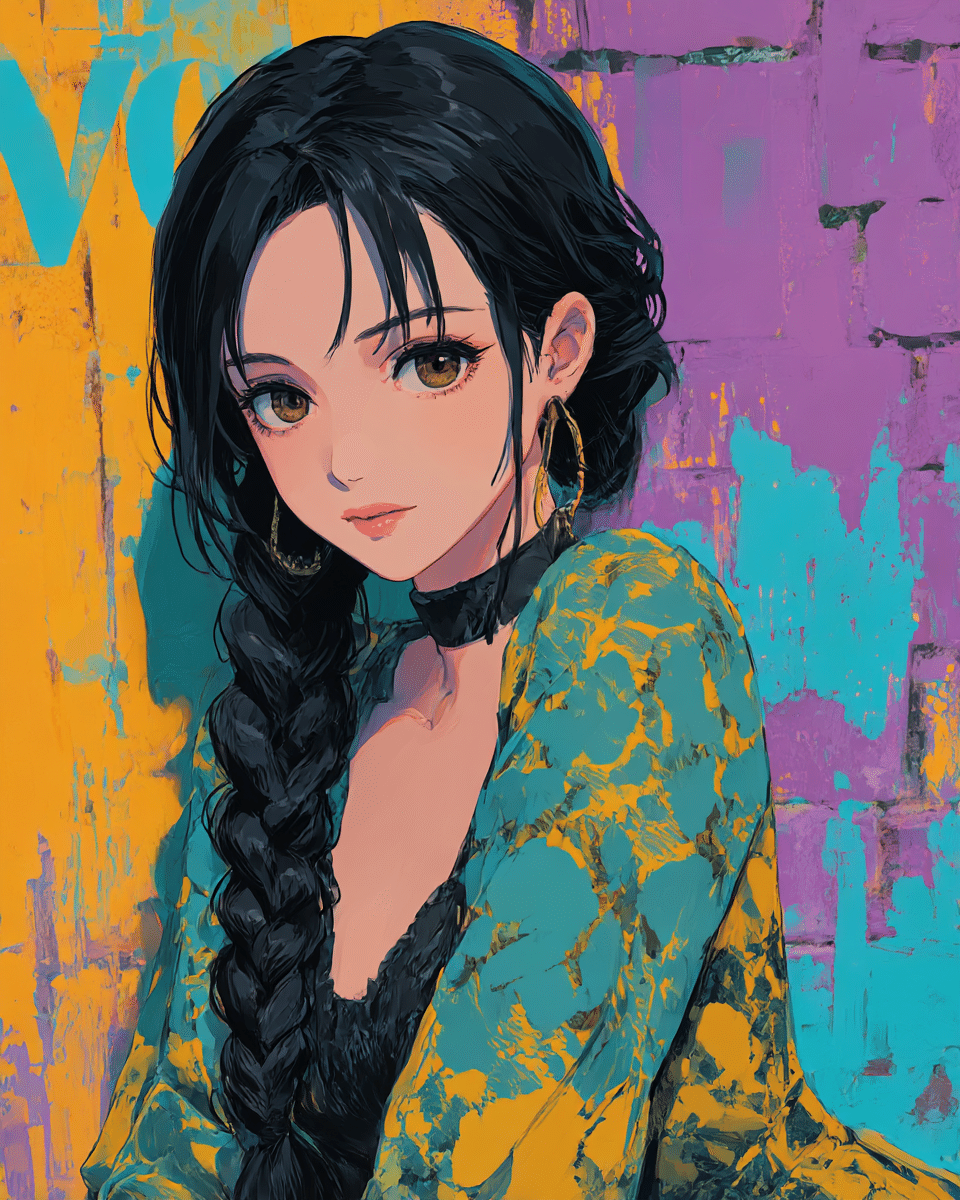 【No.6アイドル】絵画　写真プリント　フチ無　1:1　絵　Midjourney AI画像生成】Midjourney v7とniji 6で雑誌の表紙風画像を作って