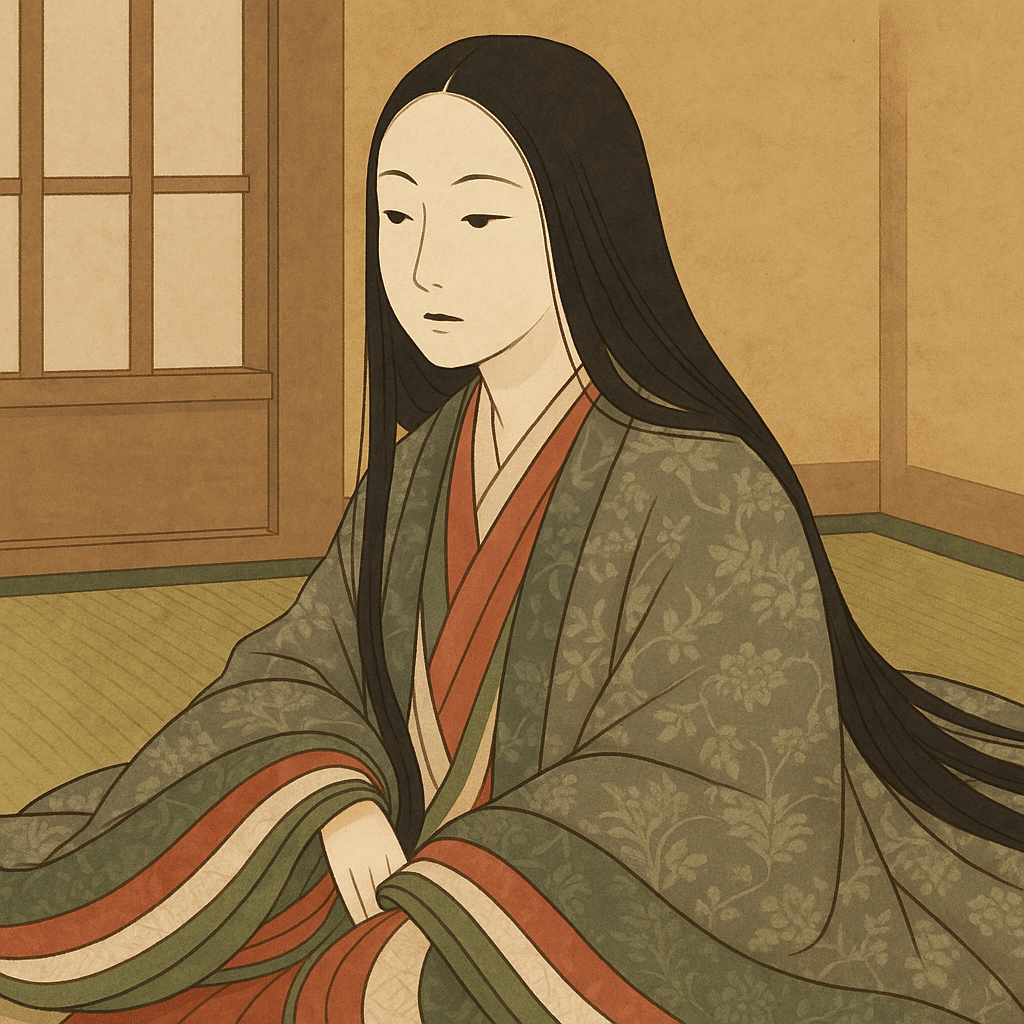 真作】【複製】複製画？ 小野小町図 平安王朝美の雅 優雅な宮廷女性像