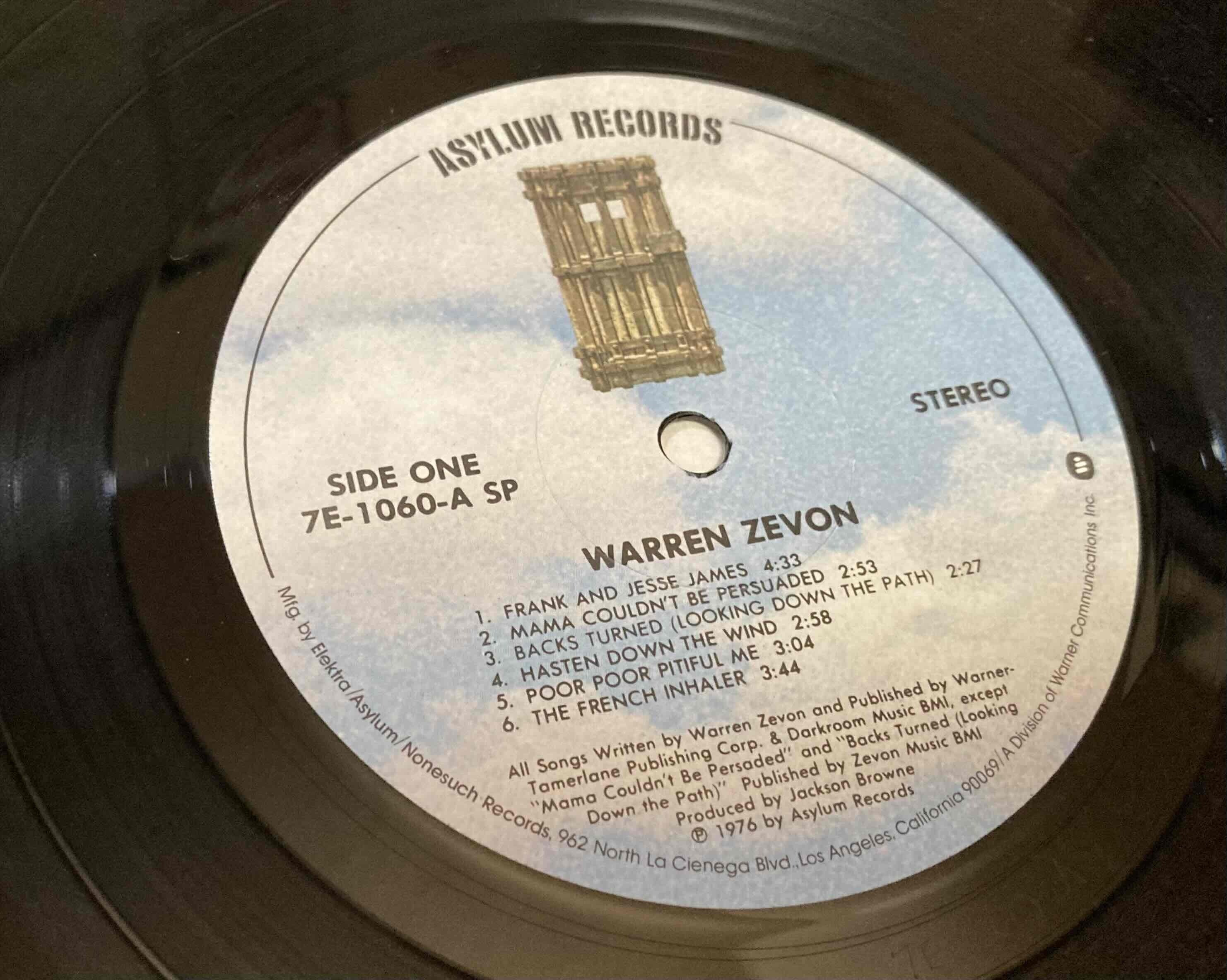 Warren Zevon [Same] Asylum 7E-1060 ｜naruru's Record