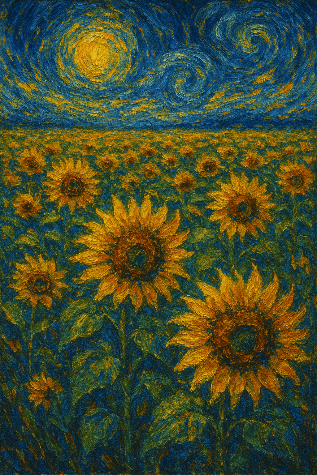 AI画像生成】AIに“ゴッホの情熱”を宿らせる、厚塗り油絵風