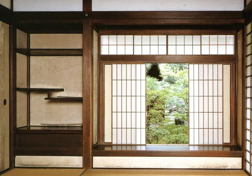 床の間脇の書院建具　４枚組 床の間｜カワカミ ユキヲ