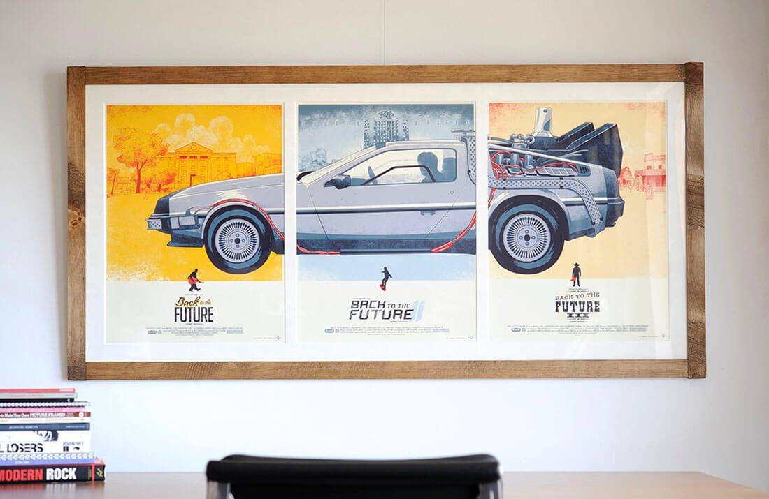 額装詩「道」 Back to the Future Part Ⅰ,Ⅱ,Ⅲ（3枚セット）を額装しました
