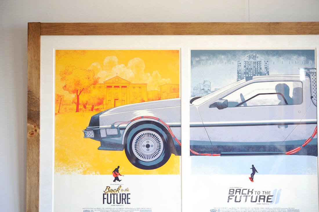 Back to the Future Part Ⅰ,Ⅱ,Ⅲ（3枚セット）を額装しました