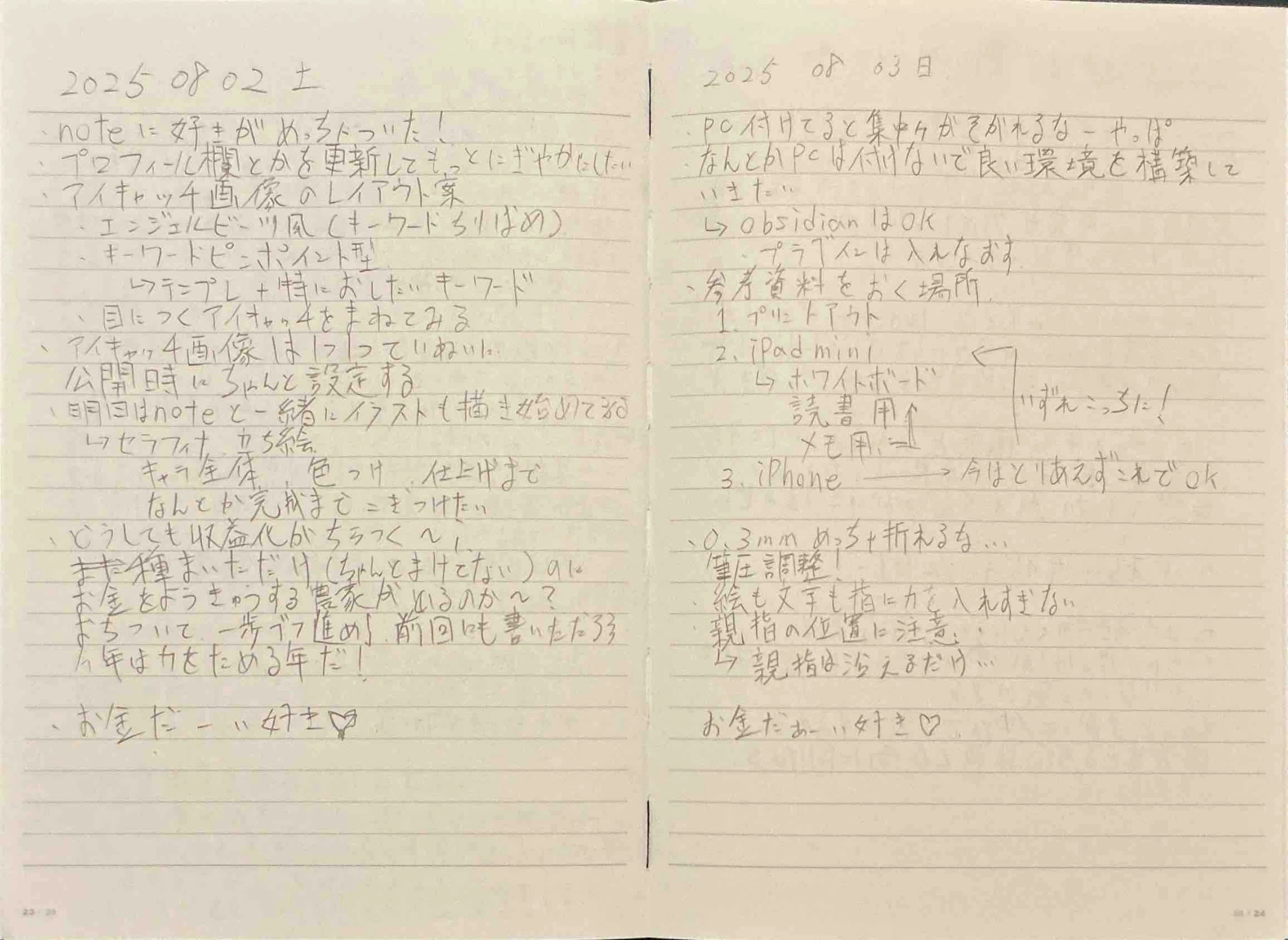 自分のノート術 #アイデア：妄想全部書く！頭の中身を垂れ流す手書き