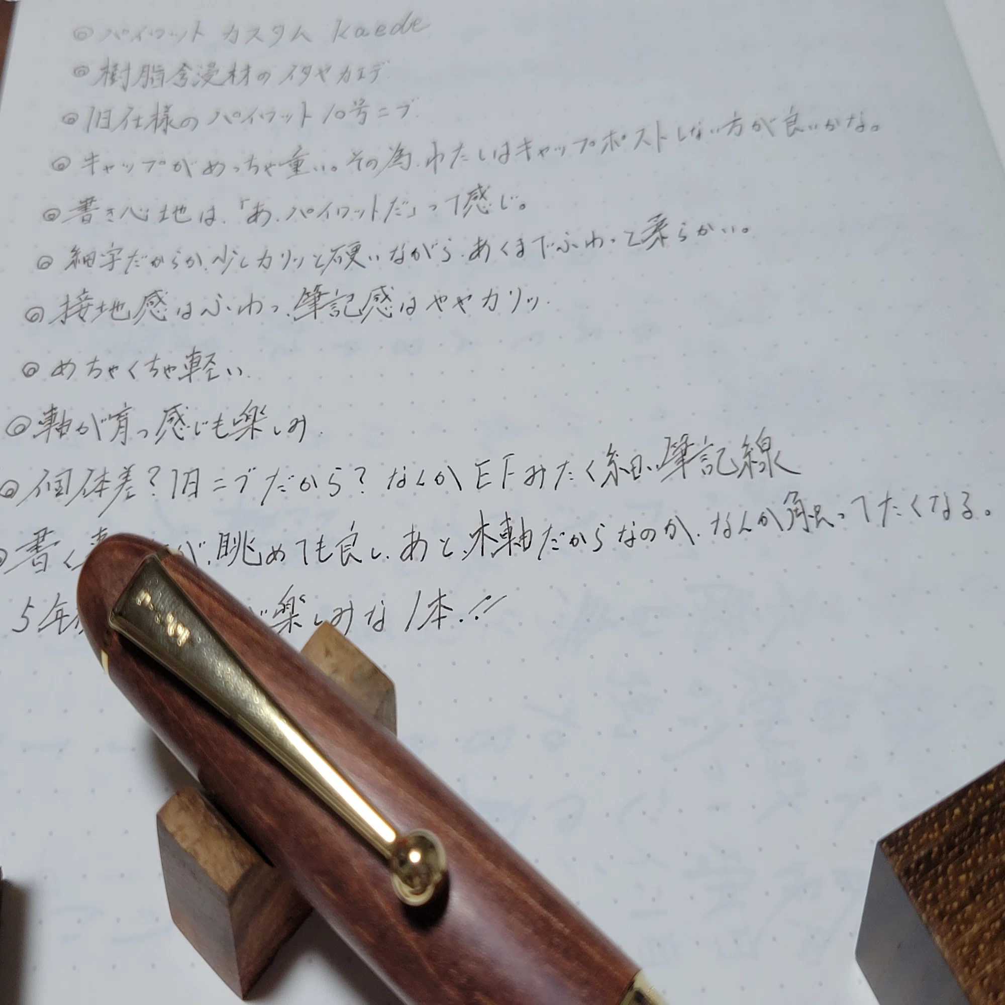 パイロットコーポレーション カスタムカエデ F 後編｜Say