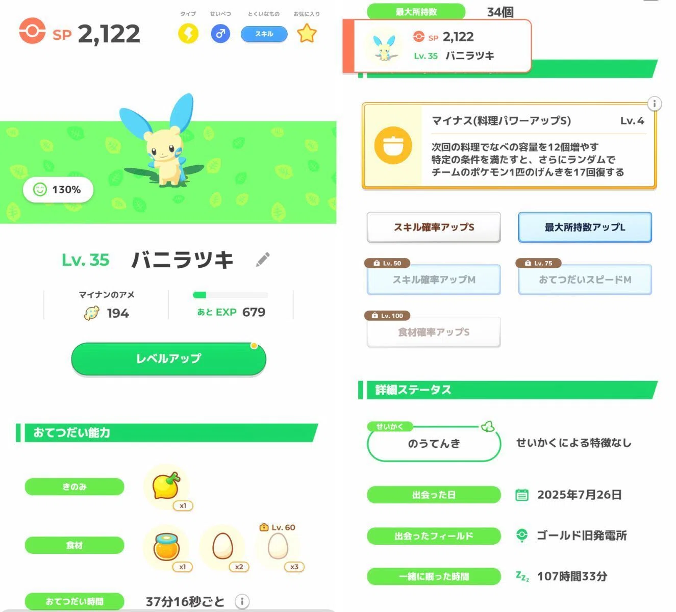 ポケモンスリープ】通常週プラスル・マイナンに常駐してもらった記録と