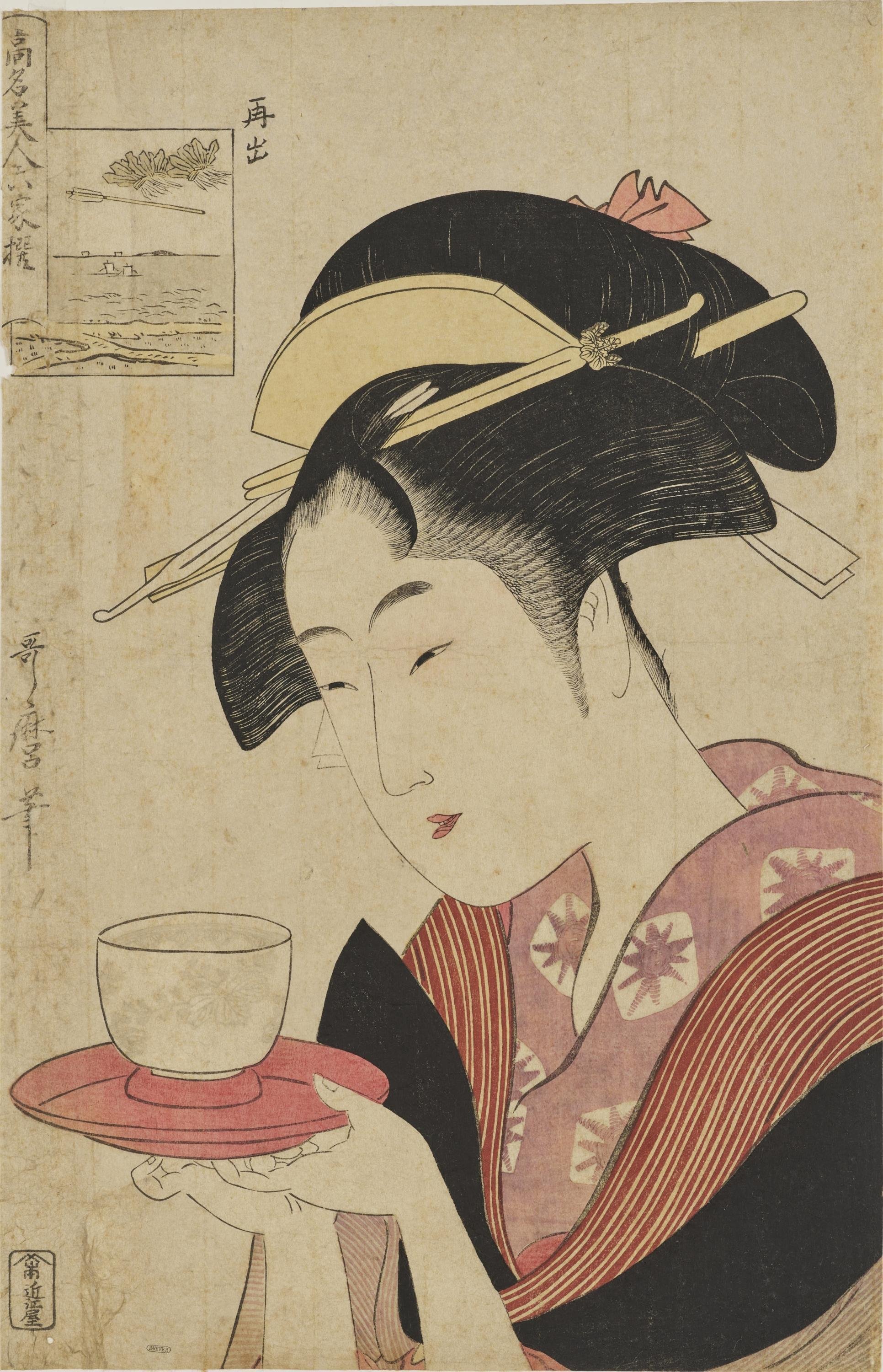 喜多川歌麿の名作「寛政の三美人」をAIでリアルにしてみた｜カジュアル