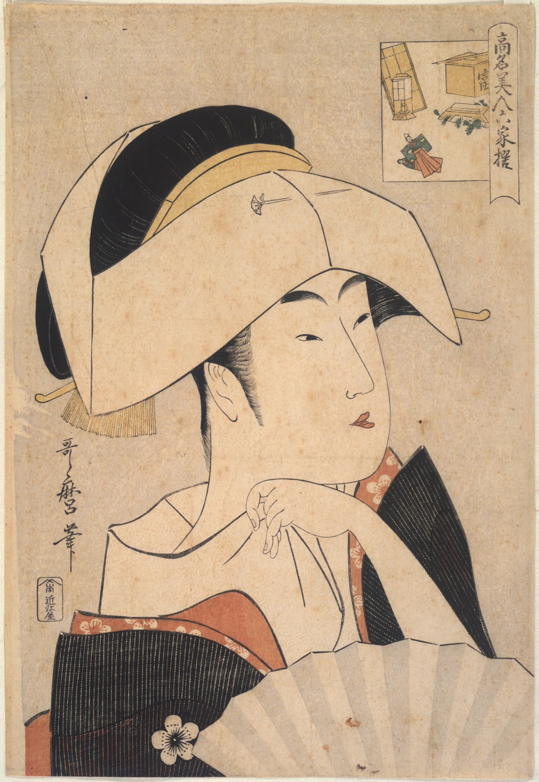 あ☆歴代名作浮世絵美人画体系☆木版☆歌麿・広重他☆英語