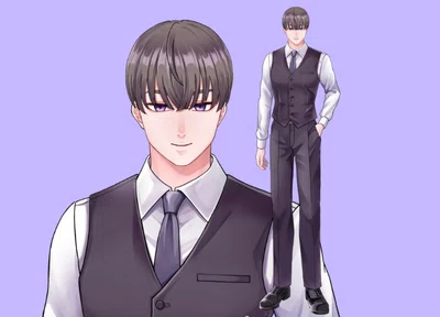  Man素顔　初回限定未開封　2D.2D アクスタ✖️1 nizima作品ツアー_#スーツの男の子｜Live2D公式