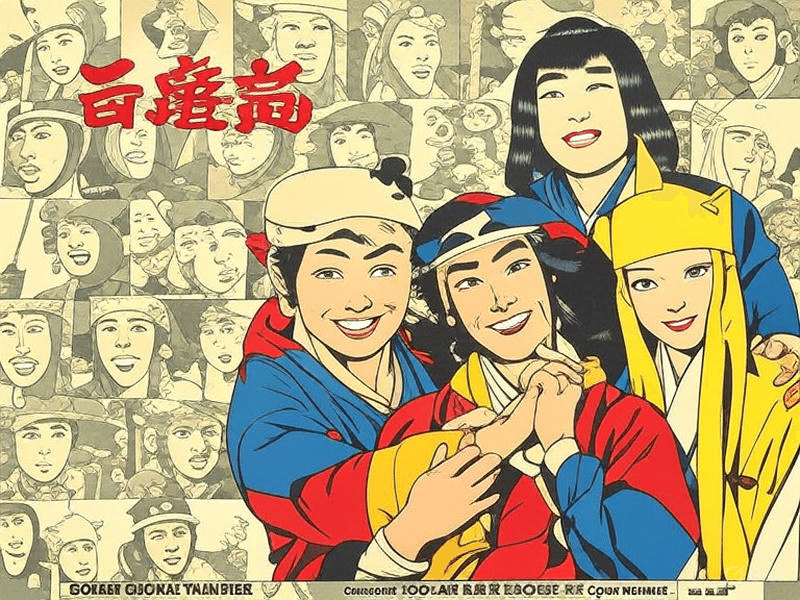 孫悟空（堺正章）、三蔵法師（夏目雅子）、猪八戒（西田敏行
