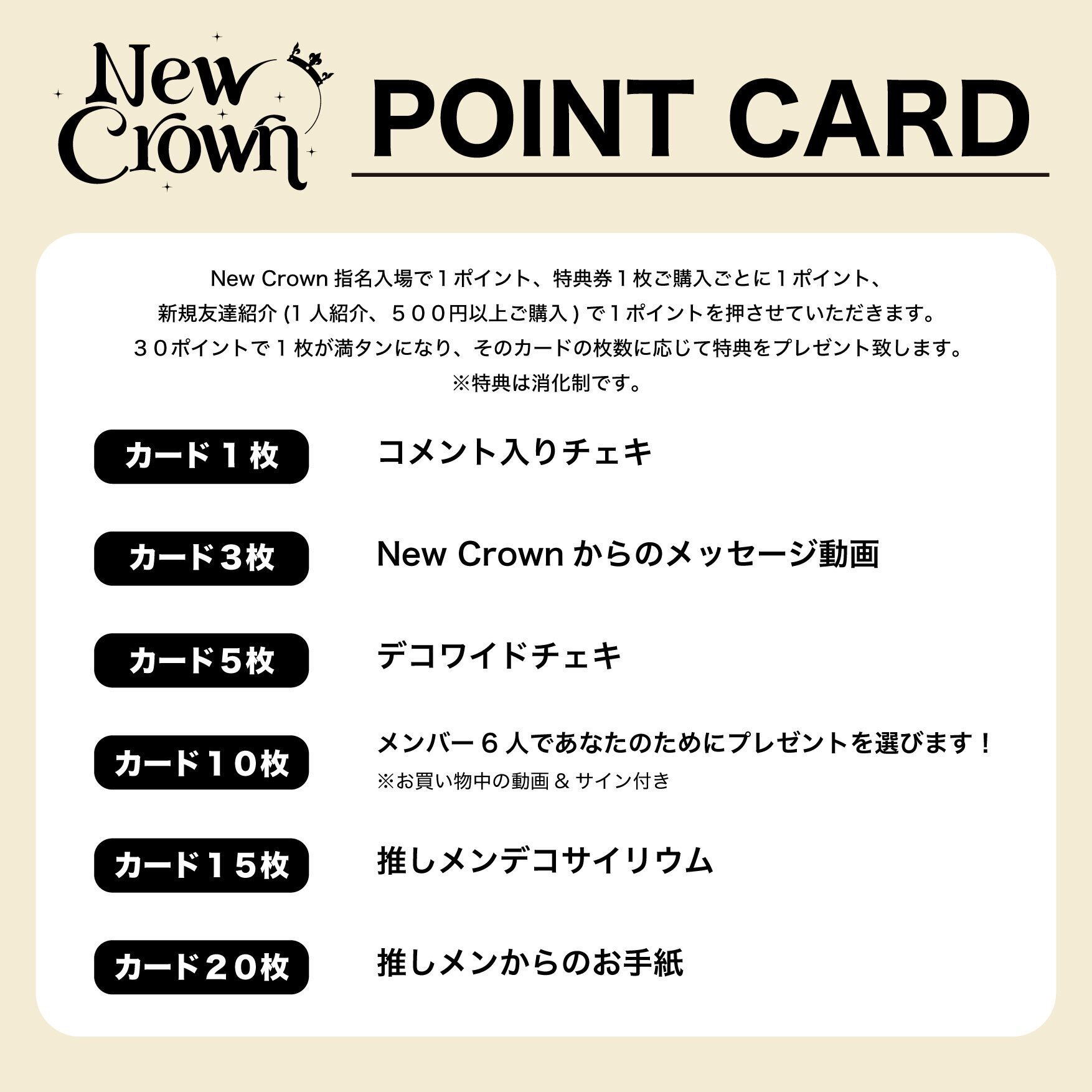 ポイントカードについて｜New Crown