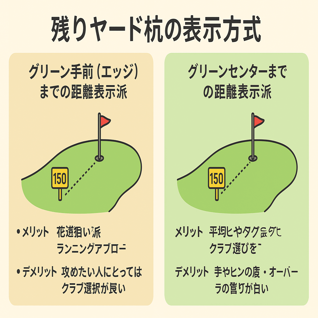 ゴルフ場によって違う「残りヤード杭」の話し｜あらチャン