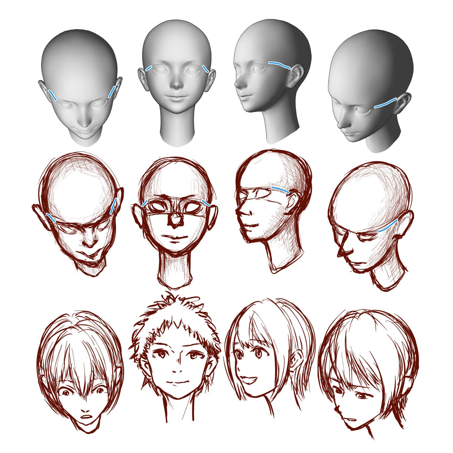 18歳が趣味で描いた絵 35歳からイラストの練習を始めて3年で150枚くらい描いたので、気づいた