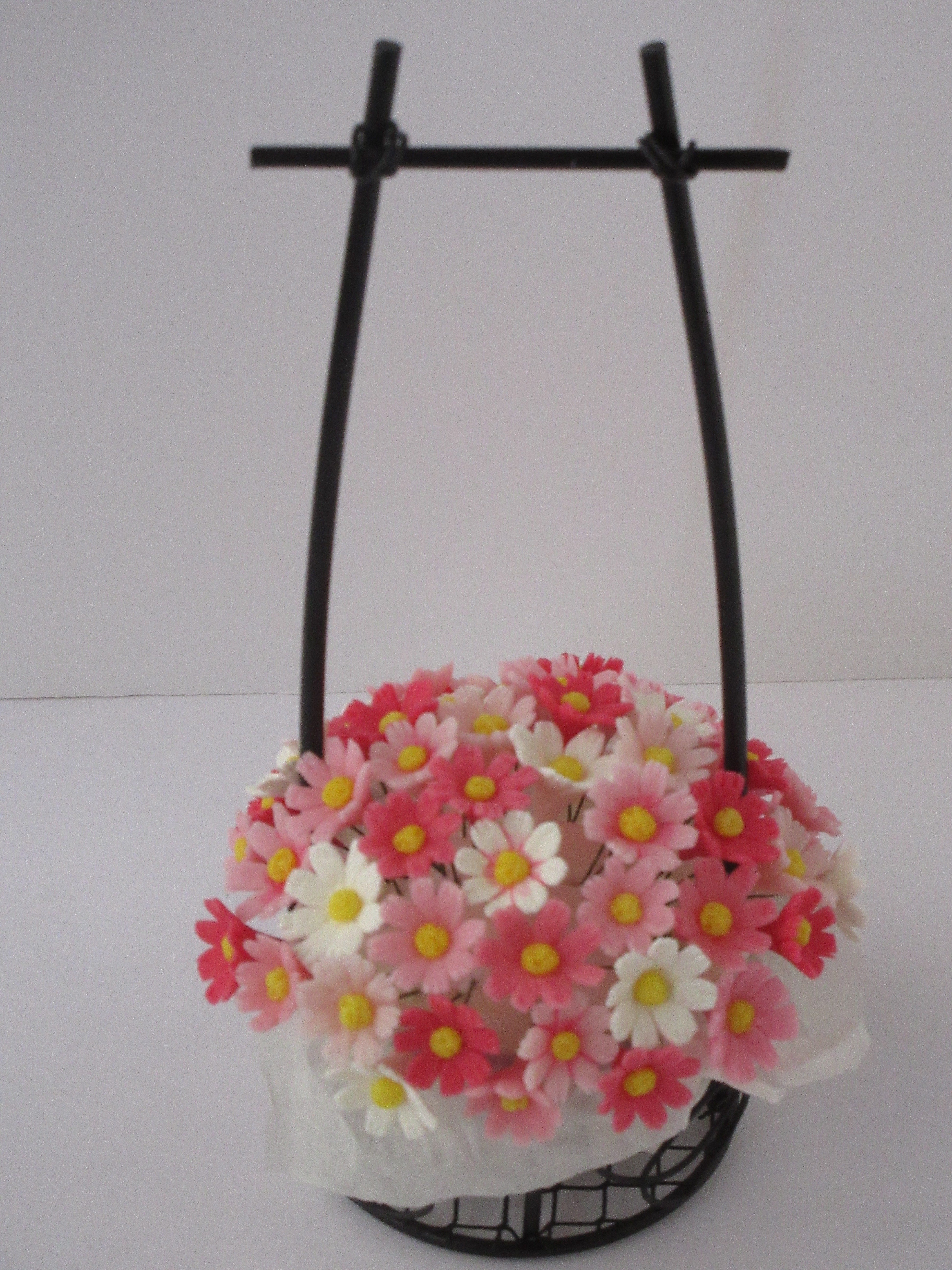 ミニチュア 秋の花 コスモスの花かご｜ミニチュアちいさん