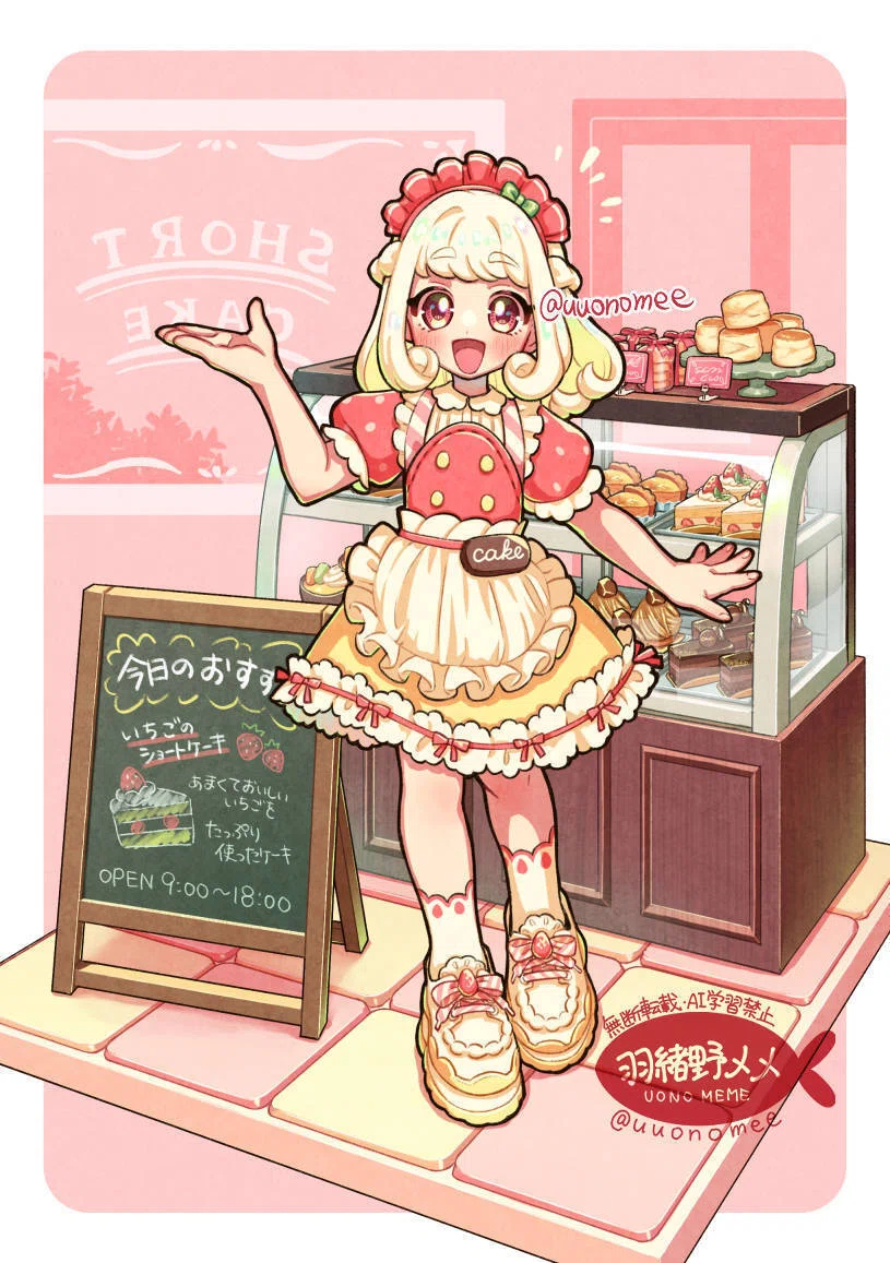 イラスト解説】ショートケーキちゃん描く！｜羽緒野メメ🐟イラストレーター