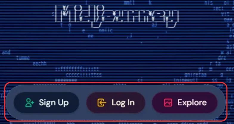 公式サイトにアクセスし、「Sign up」のボタンをクリックする