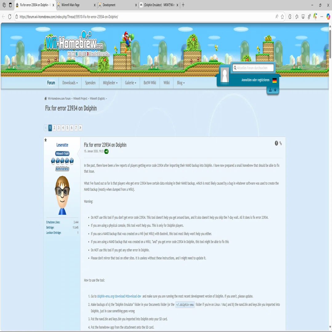タケ③ Dolphinエミュ] Wiimmfi接続時にエラー23934が出たときの対処法｜仁和