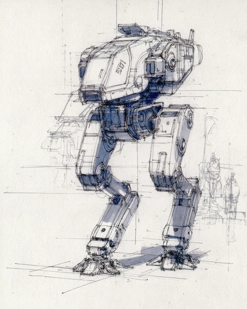 ラフスケッチ風の世界を描く。プロンプトはメンバーシップ限定で公開