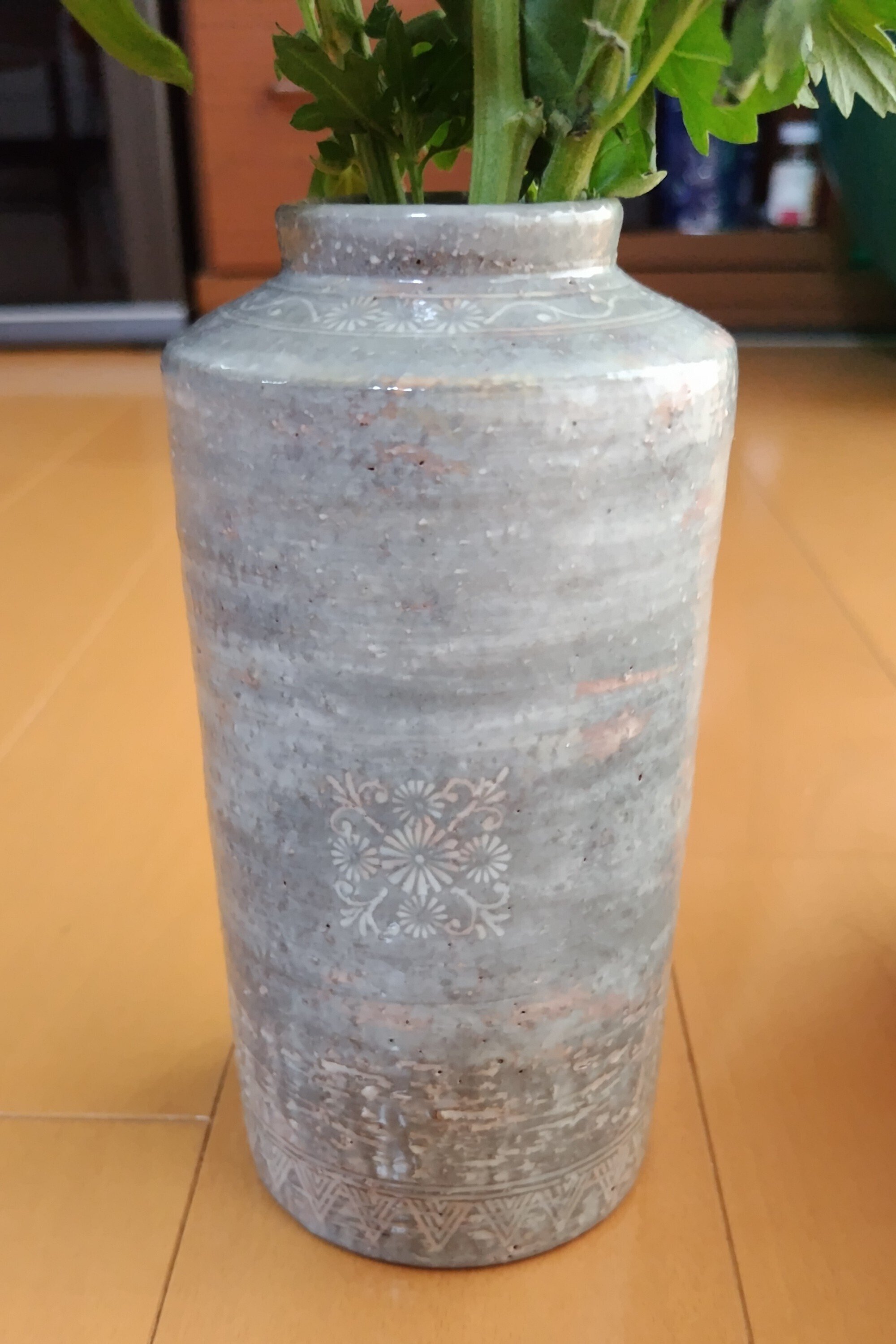 花瓶 壺 木箱付き 民芸 打掛 すだれ文様 61aZwk2owCL._AC_UL210_SR210,