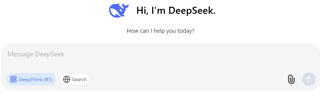 DeepThinkボタンが青くなる