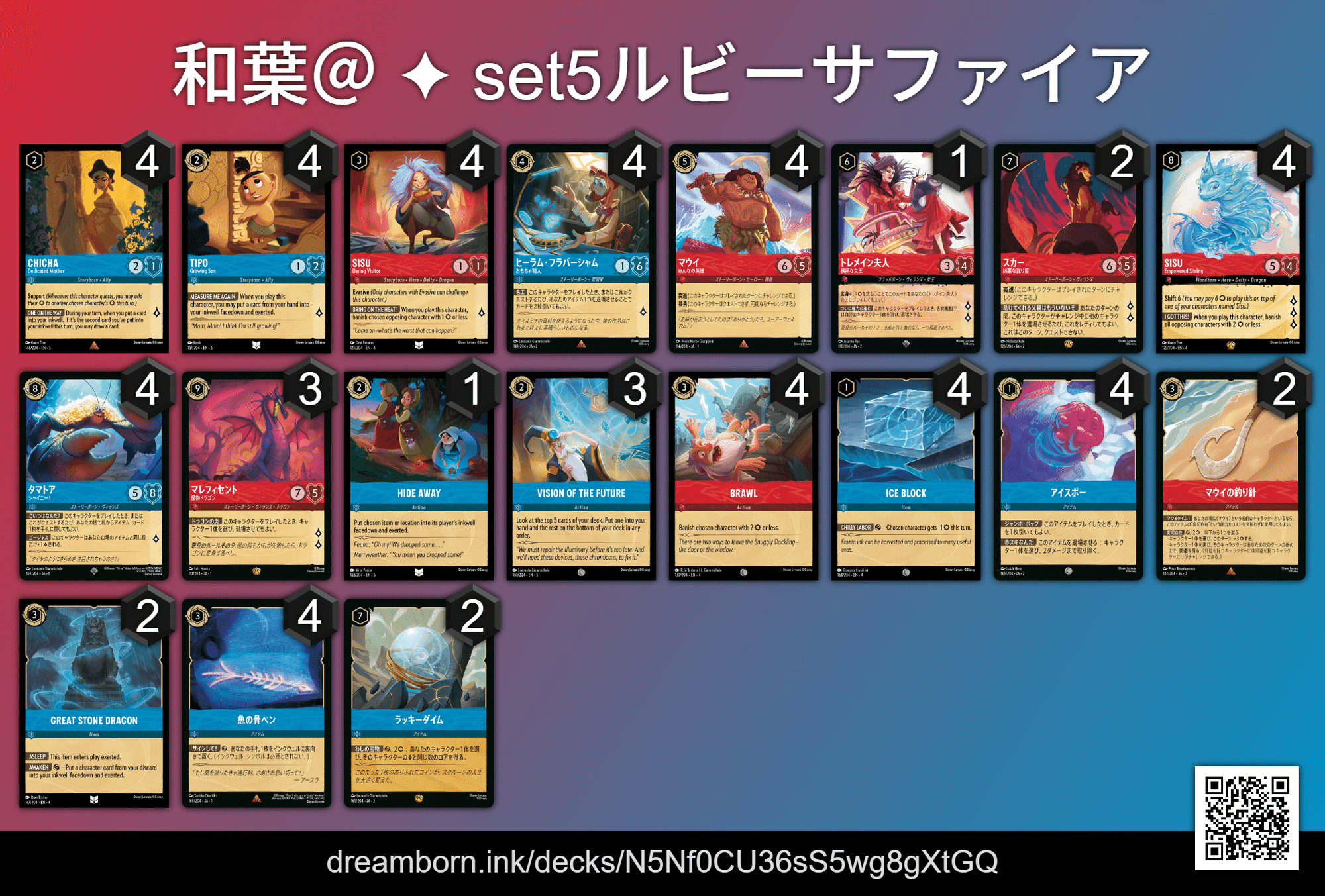 ロルカナ 5弾デッキ紹介|和葉@ ロルカナ 5弾デッキ紹介|和葉@