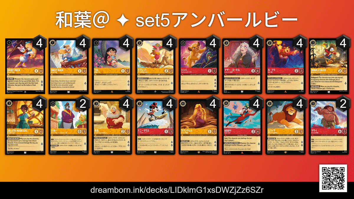 ロルカナ 5弾デッキ紹介｜和葉＠