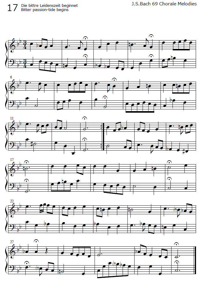 バッハのコラールで大人のケンバン遊び（その[23]： 2声コラールNo.017