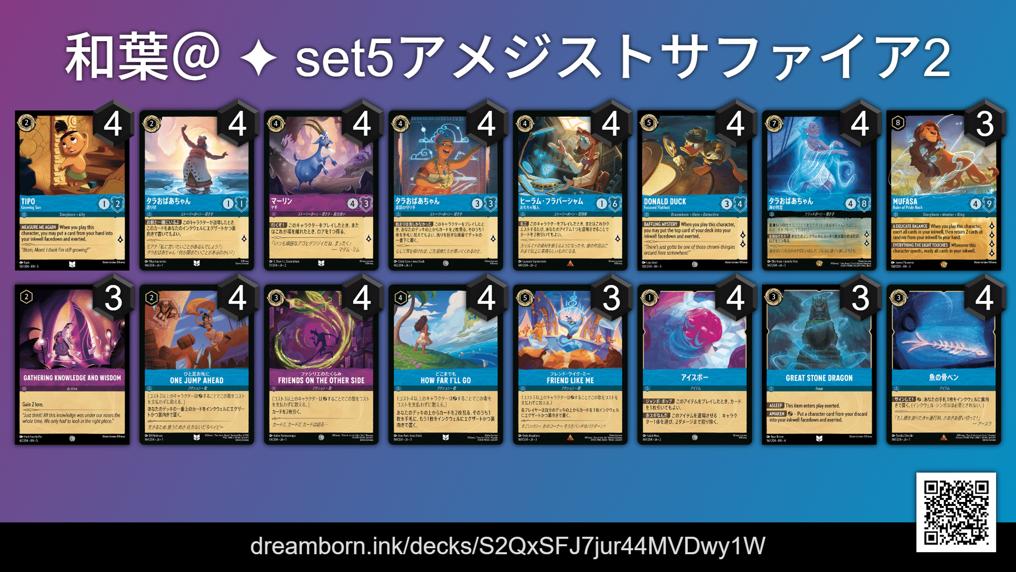 ロルカナ 5弾デッキ紹介|和葉@ ロルカナ 5弾デッキ紹介|和葉@