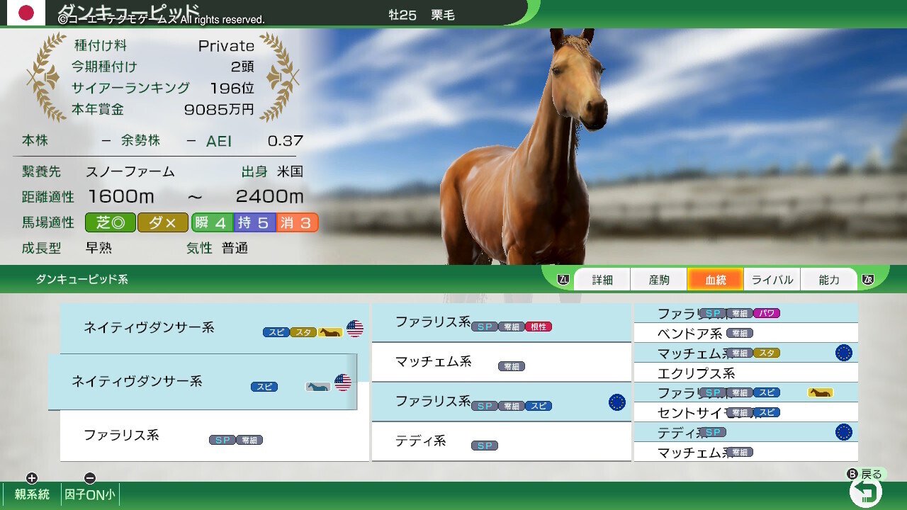 Winning Post 10 2025 ダンキューピッド・シーバード 系統確立
