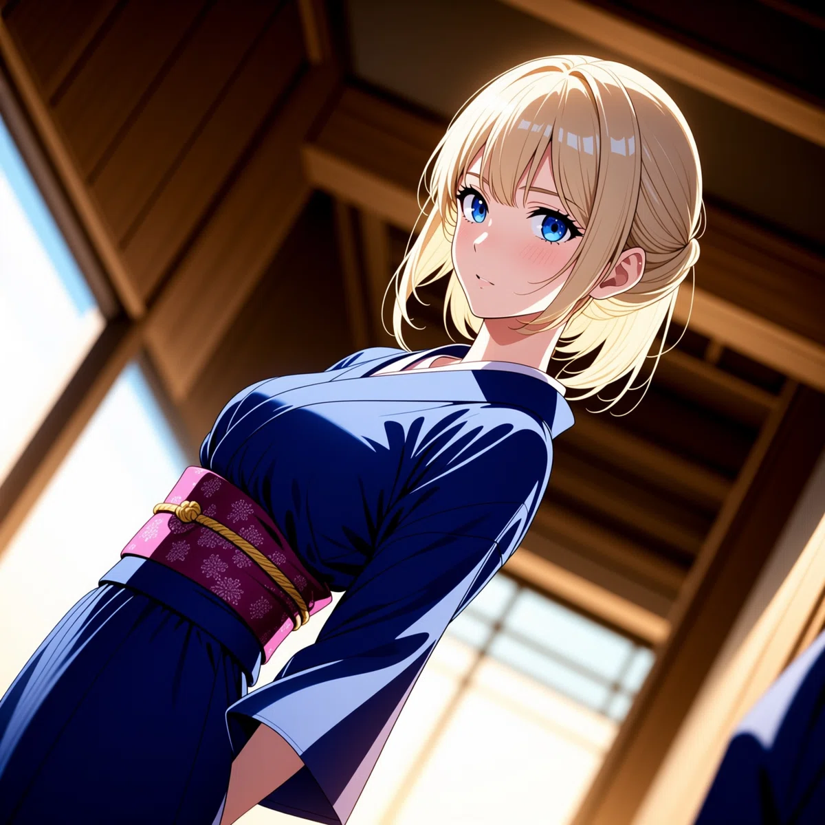 Qwen-Imageで12ステップで生成したアニメイラスト。8ステップとほぼ変わらず、完成した仕上がり。