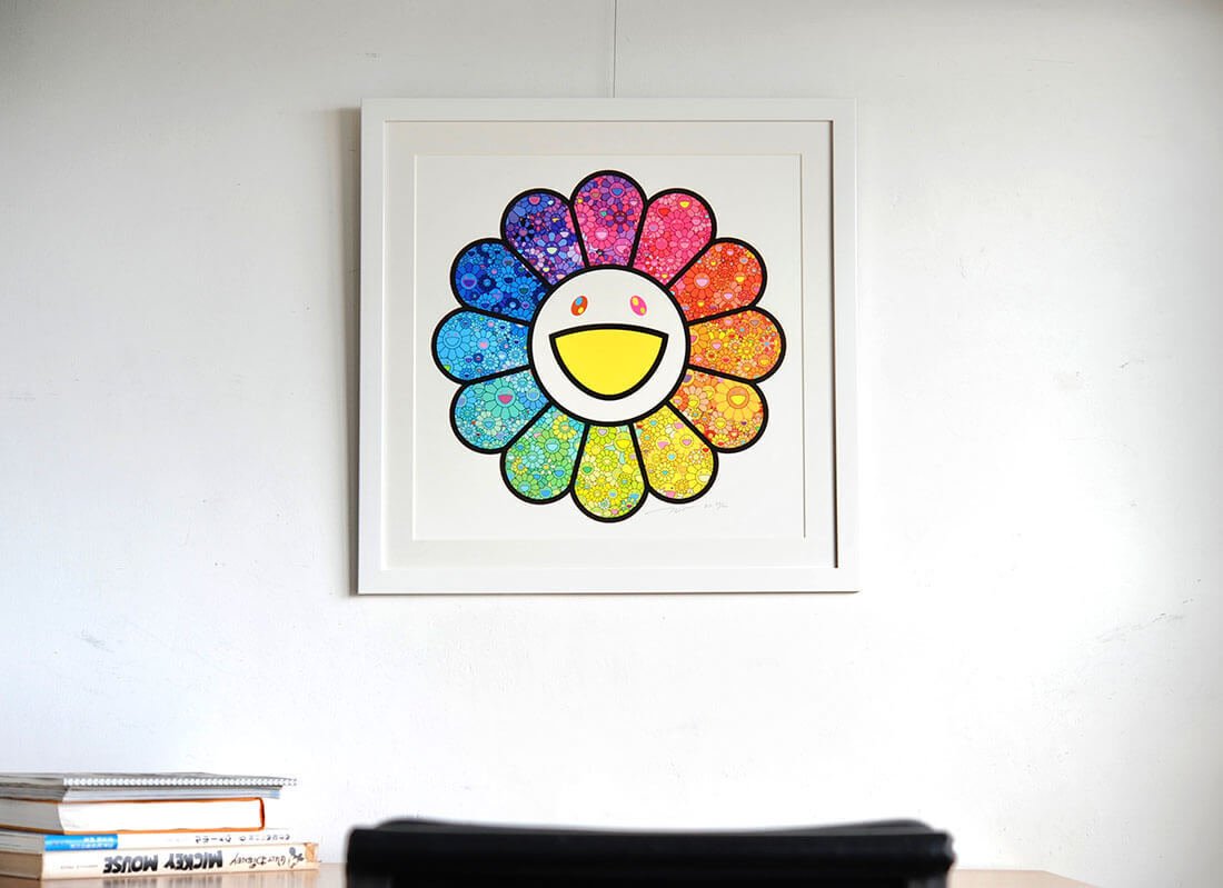 村上隆の「お花の森」を額装しました｜ノイズキング藝術額装店