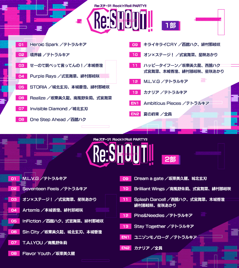 リステとオンゲキの合同ライブでやりそうな曲をガチ予想する