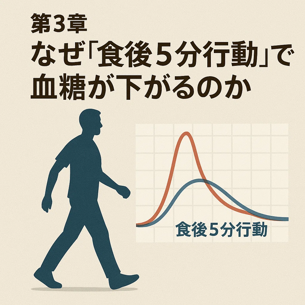 食後の5分行動でHbA1cが下がる科学的理由|糖尿病ウォーカー