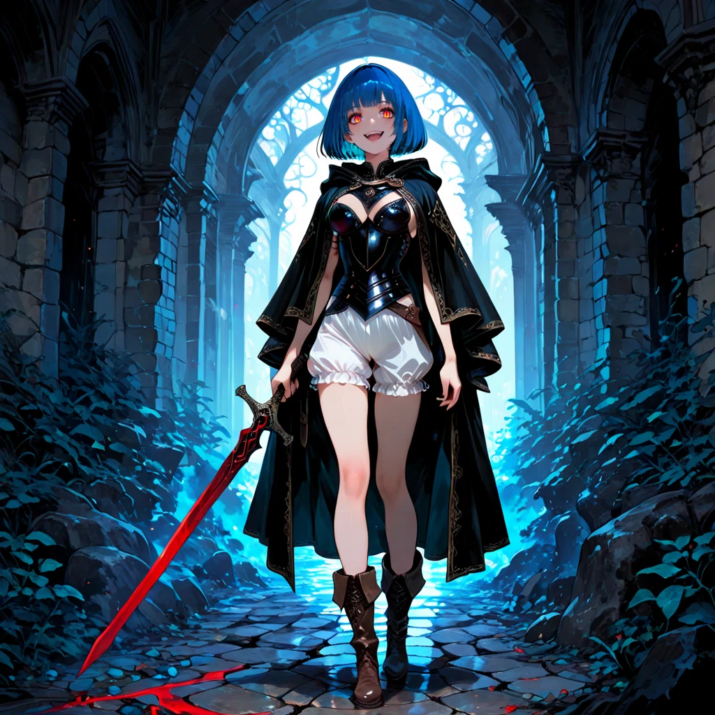 ファンタジー風アニメキャラクターイラスト StableDiffusion、ファンタジーキャラジェネレーター⑩戦士女_魔法使い