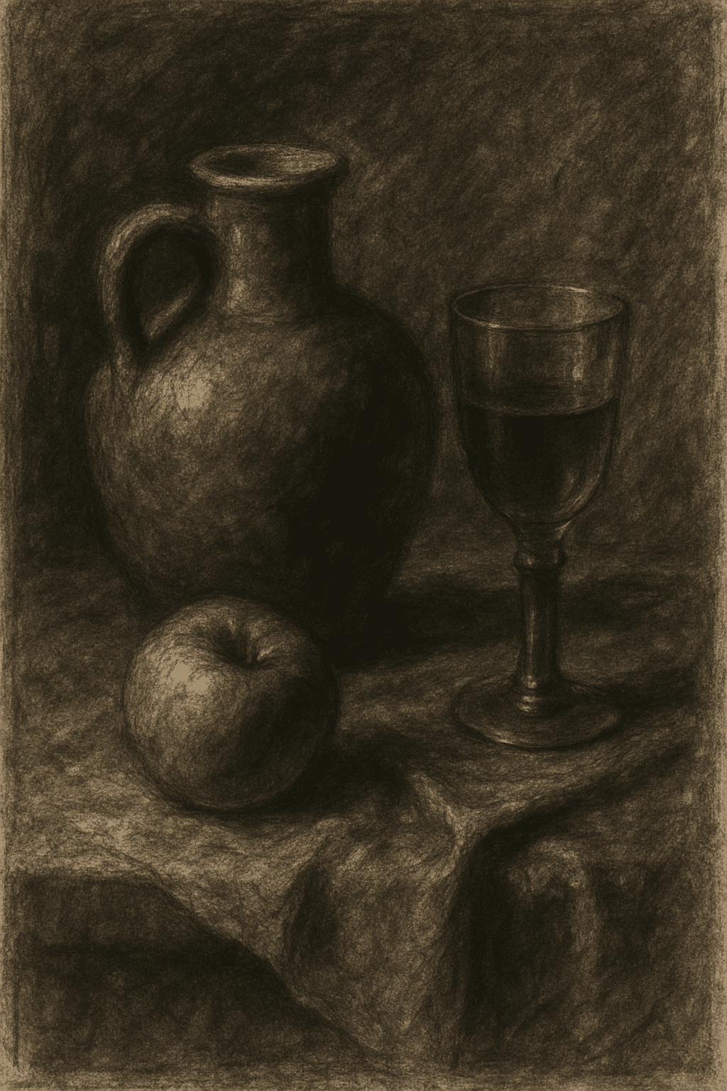 油彩は、高校三年生油画。 木炭デッサンは、基礎科。, image size:1024x1536