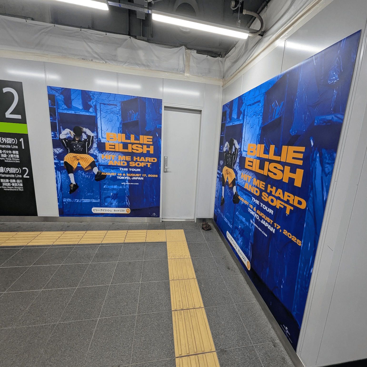 ビリー・アイリッシュ ワールドツアー「HIT ME HARD AND SOFT」の広告