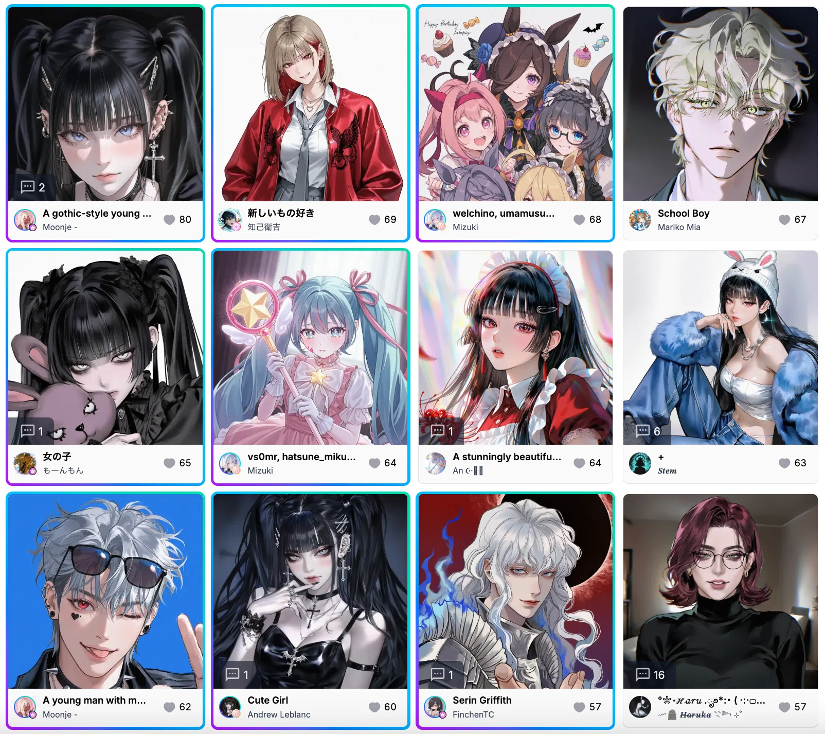 韓国漫画風のイラストを生成できるPixAIの「Serin」モデルを使ってみた