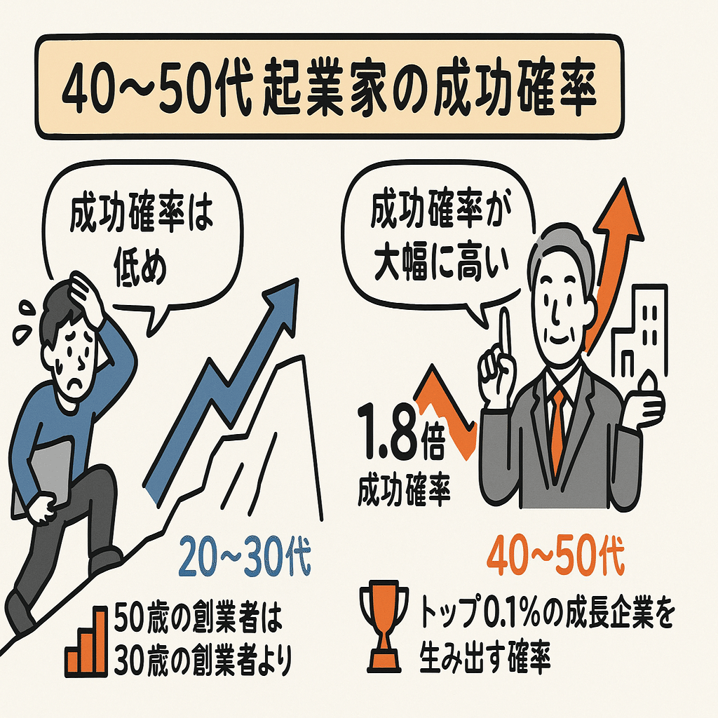 起業家の年齢と成功率の真実｜高成長企業を生むのは45歳だった
