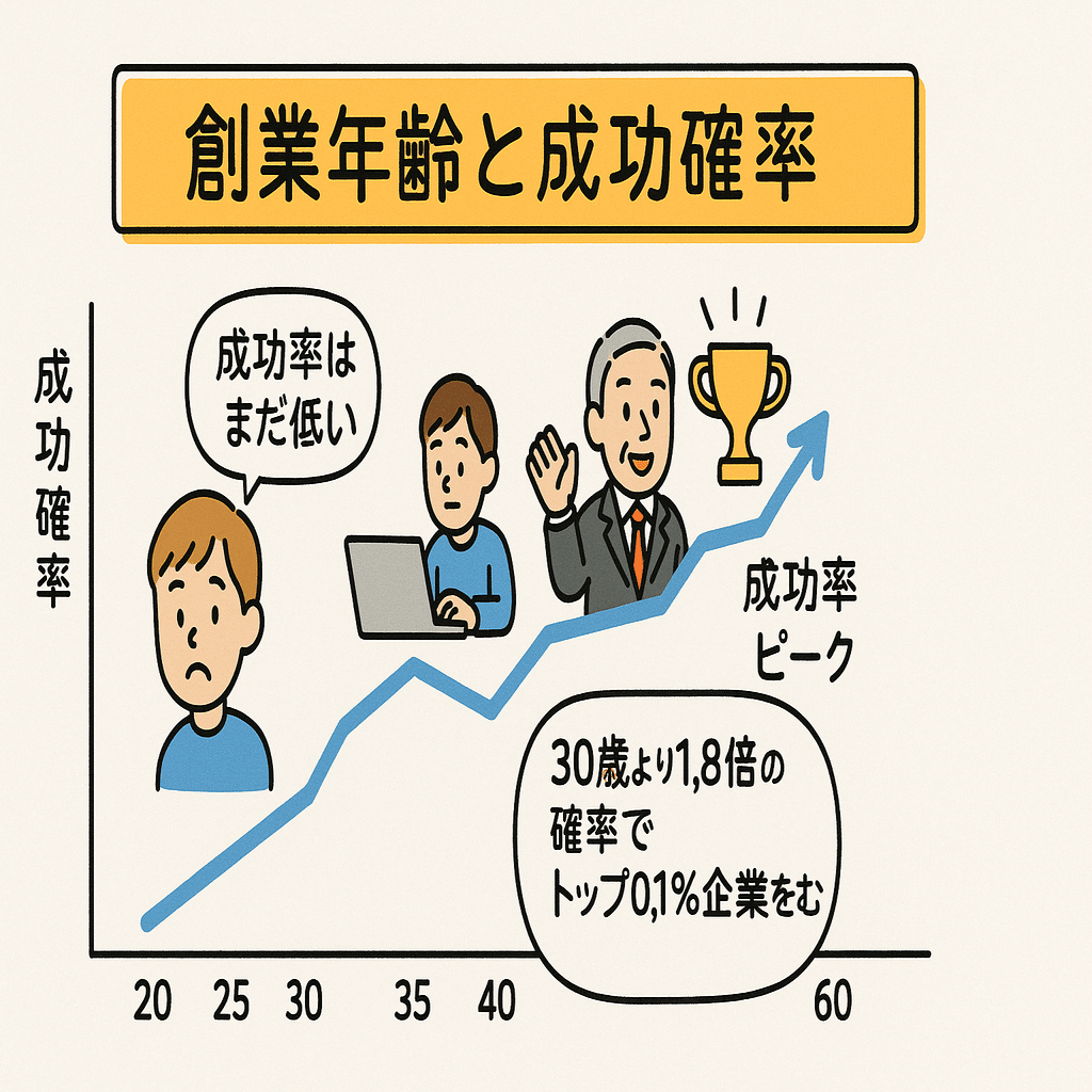 起業家の年齢と成功率の真実｜高成長企業を生むのは45歳だった