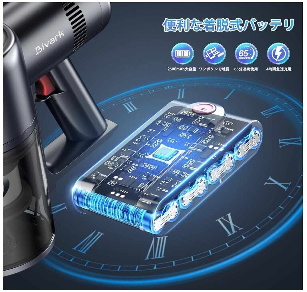 軽い！吸う！おすすめのBivarkコードレス掃除機の吸引力、最安値情報を