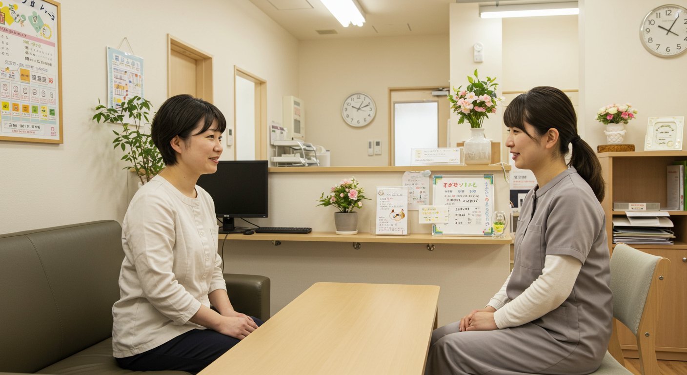 介護施設での面接風景